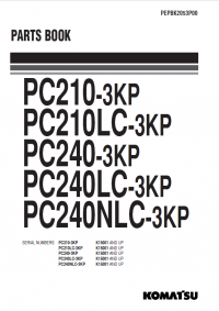 repair manual Komatsu Hydraulic Excavator PC210/LC-3KP, PC240/LC/NLC-3KP Parts Book
