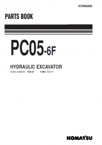 spare parts catalog Komatsu Hydraulic Excavator PC05-6F Parts Book PDF