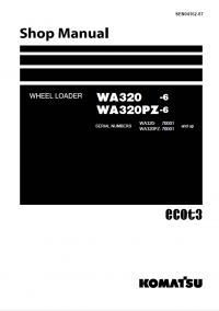 repair manual Komatsu Wheel Loader WA320-6, WA320PZ-6 Shop Manual PDF