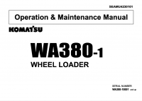 repair manual Komatsu Wheel Loader WA380-1 Operation and Maintenance Manual PDF