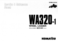 repair manual Komatsu Wheel Loader WA320-1 Operation and Maintenance Manual PDF