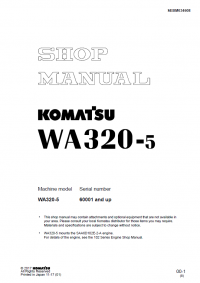 repair manual Komatsu Wheel Loader WA320-5 Shop Manual PDF