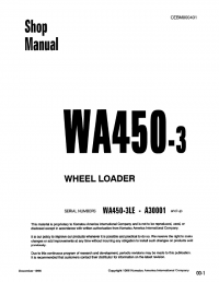 repair manual Komatsu Wheel Loader WA450-3 Shop Manuals PDF