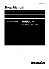repair manual Komatsu Wheel Loader WA500-8 Set of Shop Manuals PDF
