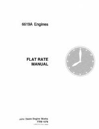 repair manual John Deere 6619A Engines Flat Rate Manual FRM1076 PDF