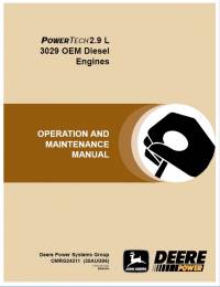 repair manual John Deere PowerTech 2.9L - 3029 OEM Diesel Engines Operation And Maintenance Manual OMRG24311 PDF
