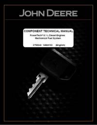 repair manual John Deere PowerTech 8.1L Diesel Engines Mechanical Fuel Systems Technical Manual CTM243 PDF