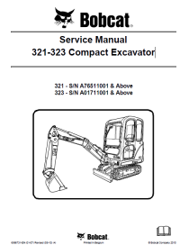 repair manual Bobcat 321-323 Compact Excavator Service Manual PDF