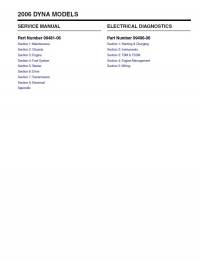repair manual Harley Davidson Dyna Models 2006 Electrical Diagnostics And Service Manuals PDF