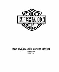 repair manual Harley Davidson Dyna Models 2009 Service Manual PDF