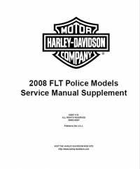 repair manual Harley Davidson FLT Police Models 2008 Service Manual Supplement PDF