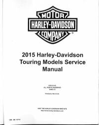 repair manual Harley Davidson Touring Models 2015 Service Manual PDF