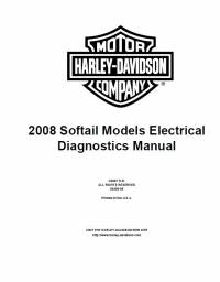 repair manual Harley Davidson Softail Models 2008 Set of Electrical Diagnostics And Service Manuals PDF