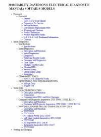 repair manual Harley Davidson Softail Models 2018 Set of Diagnostic And Service Manuals PDF