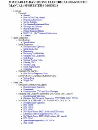 repair manual Harley Davidson Sportster Models 2018 Set of Diagnostic And Service Manuals PDF