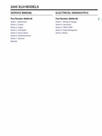 repair manual Harley Davidson XLH Models 2005 Electrical Diagnostics And Service Manuals PDF