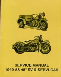 repair manual Harley Davidson 45 SV & Servi-Car 1940-1958 Service Manual PDF