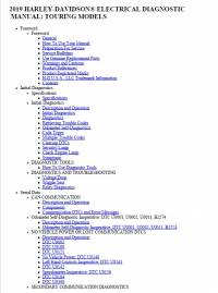 repair manual Harley Davidson 2019 Set of Service And Diagnostic Manuals PDF