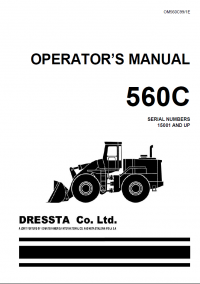 repair manual Komatsu Wheel Loader 560C Operators Manual PDF