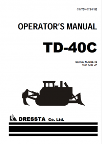 repair manual Komatsu TD-40C Bulldozers Operation Manual PDF
