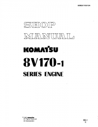 repair manual Komatsu Engine 8V170-1 Shop Manual PDF
