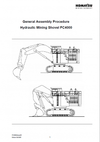 repair manual Komatsu Hydraulic Mining Shovel PC4000 General Assembly Procedure PDF