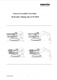 repair manual Komatsu Hydraulic Mining Shovel PC8000 General Assembly Procedure PDF