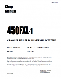repair manual Komatsu Crawler Feller Bunchers/Harvesters 450FXL-1 Shop Manual PDF