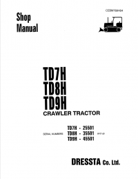 repair manual Komatsu Crawler Tractor TD7H, TD8H, TD9H Shop Manual PDF