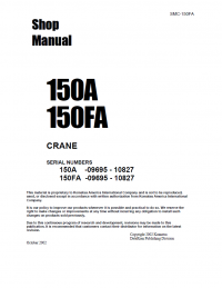 repair manual Komatsu Crane 150A, 150FA Set of Shop Manuals Download