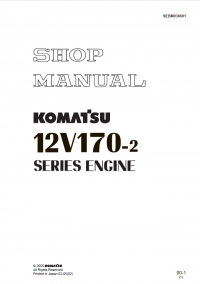 repair manual Komatsu Diesel Engine 12V170-2 Series Shop Manual PDF