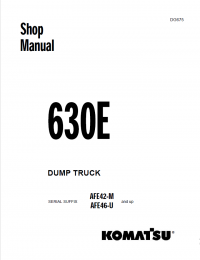repair manual Komatsu Dump Truck 630E Shop Manual PDF