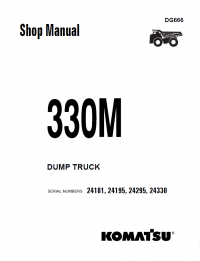 repair manual Komatsu Dump Truck 330M Set of Shop Manuals PDF