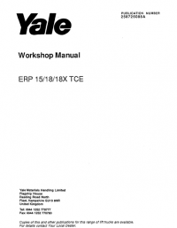 repair manual Yale ERP 15/18/18X TCE Trucks PDF Workshop Manuals