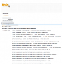 repair manual Yale B875 (GP/GLP/GDP040VX-GP/GLP/GDP070VX) PDF Parts Information