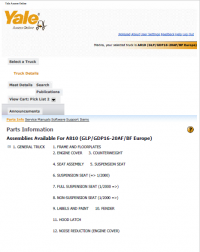 repair manual YALE Truck A810 (GLP/GDP16-20AF/BF Europe) PDF Information
