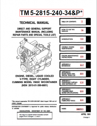 repair manual Cummins Engine V903C Technical Manual