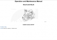 repair manual Cummins Engine ISLe3 and ISLe4 Operation and Maintenance Manual
