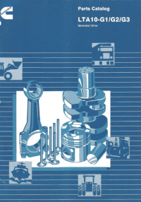 spare parts catalog Cummins LTA10-G1,G2,G3 Generator Drive Parts Catalog