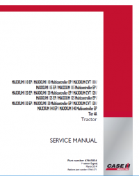repair manual CASE Maxxum CVT 110/115/120/125/130/140 Multicontroller EP PDF Manual