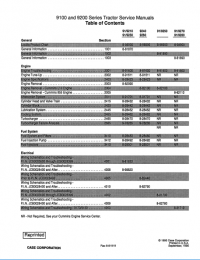 repair manual Case Tractors 9100 and 9200 PDF Service Manual