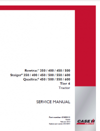 repair manual Case Tier 4 Tractors Rowtrac/Steiger/Quadtrac PDF Manuals