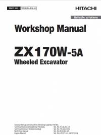 repair manual Hitachi Wheeled Excavator ZX170W-5A Workshop Manual PDF
