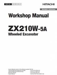 repair manual Hitachi Wheeled Excavator ZX210W-5A Workshop Manual PDF