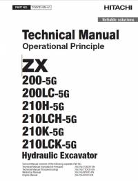 repair manual Hitachi Hydraulic Excavator ZX200(LC)-5G, ZX210(LC)H-5G, 210(LC)K-5G Operational Principle Technical