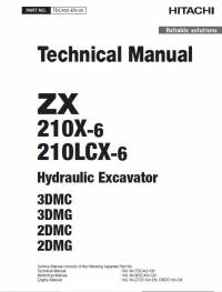 repair manual Hitachi Hydraulic Excavator ZX210X-6, ZX210LCX-6 Technical Manual PDF