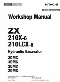 repair manual Hitachi Hydraulic Excavator ZX210X-6, ZX210LCX-6 Workshop Manual PDF