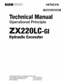repair manual Hitachi Hydraulic Excavator ZX220LC-GI Operational Principle Technical Manual PDF