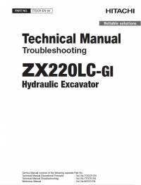 repair manual Hitachi Hydraulic Excavator ZX220LC-GI Troubleshooting Technical Manual PDF