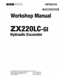 repair manual Hitachi Hydraulic Excavator ZX220LC-GI Workshop Manual PDF